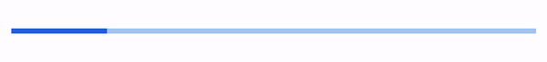 A spinner, in the form of a indefinite progress bar